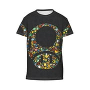 Super Mario T-Shirts, Boys Girls Novelty Shirts Crewneck Short Sleeve Tees for 6-18 Years Teens, X-Small